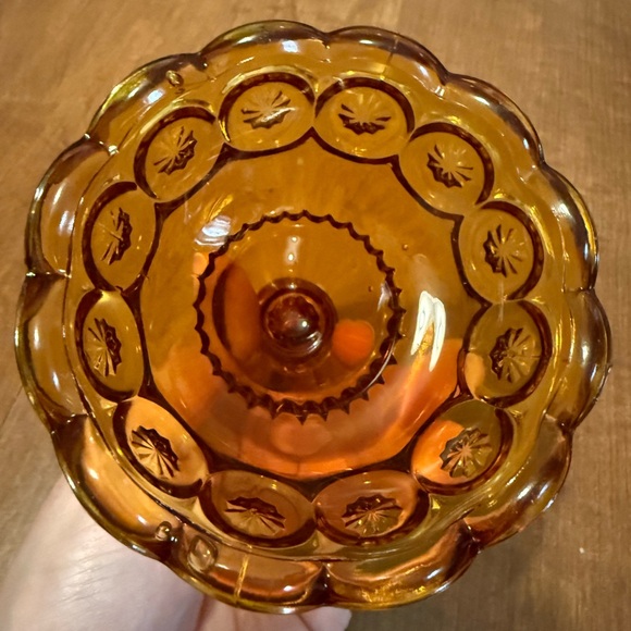 Amber base that goes to the 3 piece moon & stars candle lamp. Base only. *READ* - Picture 5 of 9